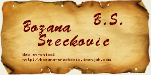Božana Srećković vizit kartica